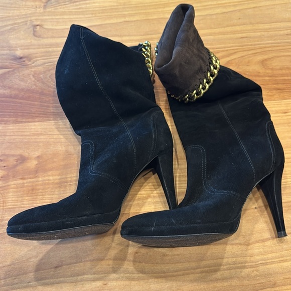 Sergio Rossi suede black and brown boots - Picture 7 of 7